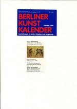 Berliner Kunst Kalender, Rathaus Schneberg, "Berliner Stadtansichten und Afrikanische Impressionen"