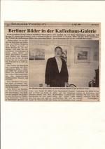 Spandauer Volksblatt, Konditorei Fester, "Berliner Bilder in der Kaffeehaus-Galerie"