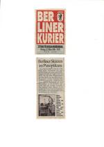 Berliner Kurier, Berliner Panoptikum, "Berliner Skizzen im Panoptikum"