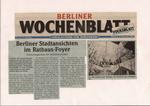 Berliner Wochenblatt, Lokalzeitung fr Zehlendorf, Rathaus Zehlendorf, "Berliner Stadtansichten im Rathaus-Foyer"