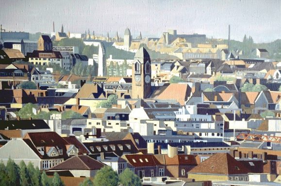 Berlin-Panorama Charlottenburg Blick vom Sen. f. Bau- und Wohnungswesen (Fehrbelliner Platz).