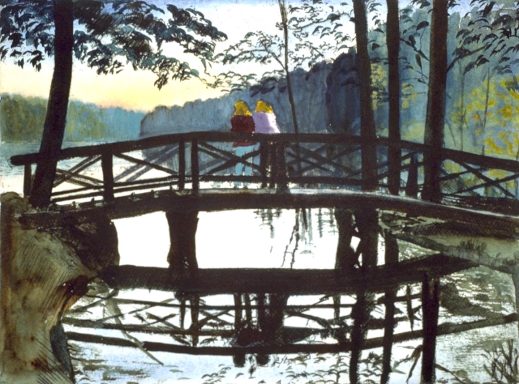 Grunewaldseebrücke Mit 17,5 ha größter Wilmersdorfer See, im Grunewaldforst gelegen. An seinem südwestlichen Ende liegt das Jagdschloß Grunewald