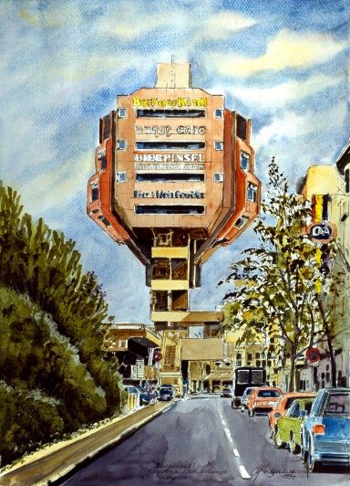 Bierpinsel Das Turmrestaurant "Bierpinsel", entworfen von dem Architekten-Ehepaar Schüler-Witt (von ihm stammt auch das ICC am Funkturm),