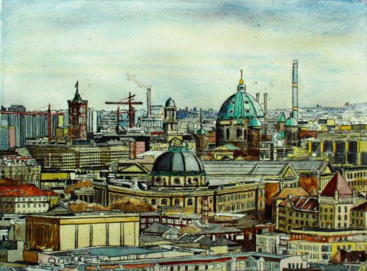 Berlin-Panorama Mitte Blick von der Charité (Hochhaus) auf Berlin-Mitte.